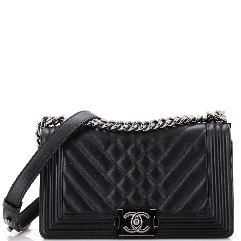 Designer Bags For Luxury Collectors Boy Flap Bag Mixed Quilted Chevron Calfskin Old Medium Designer Bags For Luxury Collectors Boy Flap Bag Mixed Quilted Chevron Calfskin Old Medium