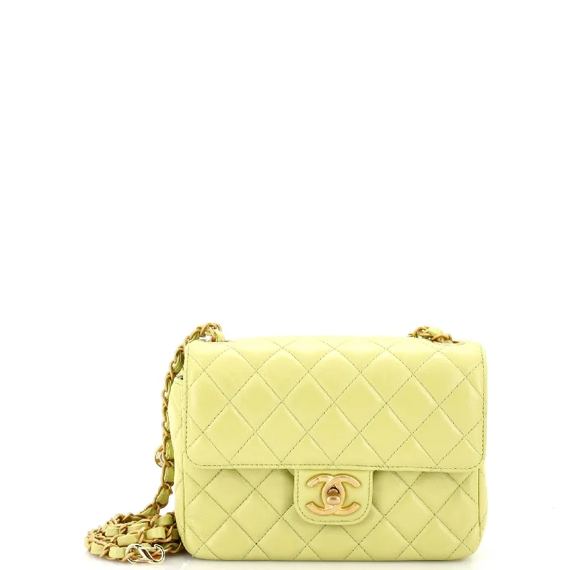 Clearance Bags For Budget Shoppers Casino Royale Charms Square Flap Bag Quilted Lambskin with Enamel Small Clearance Bags For Budget Shoppers Casino Royale Charms Square Flap Bag Quilted Lambskin with Enamel Small