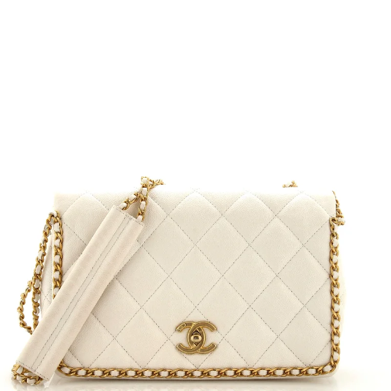 Luxury Bags On Sale Chain Around Multi Chain Full Flap Bag Quilted Caviar Medium