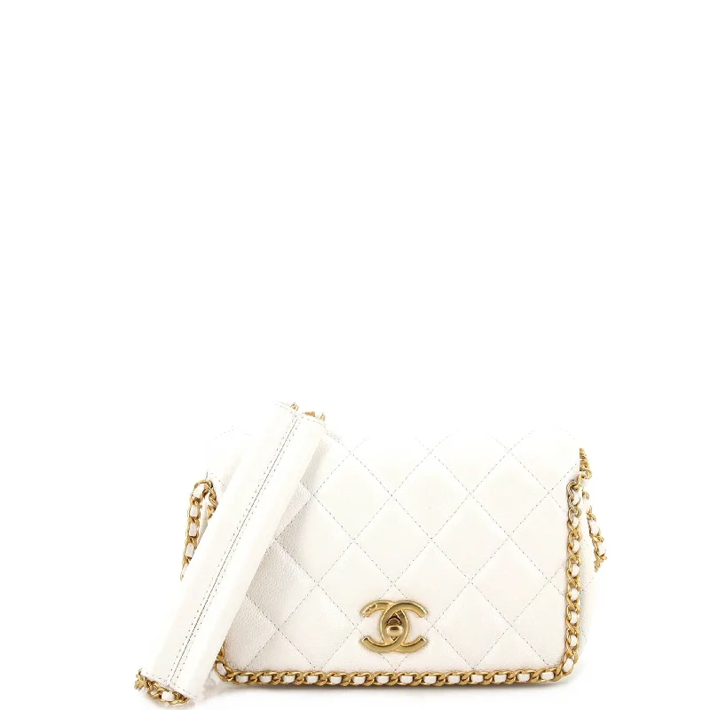 Stylish Bags For Fashion Bloggers With Promotions Chain Around Multi Chain Full Flap Bag Quilted Caviar Mini Stylish Bags For Fashion Bloggers With Promotions Chain Around Multi Chain Full Flap Bag Quilted Caviar Mini