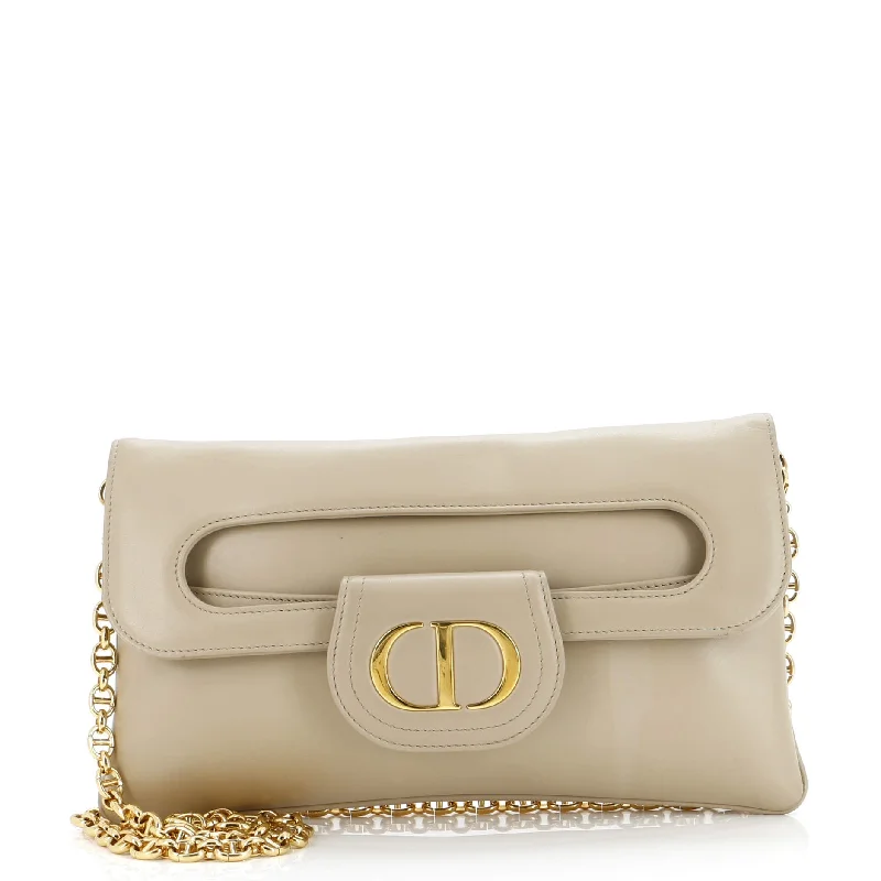 Seasonal Clearance Bags For Summer DiorDouble Chain Bag Leather Medium