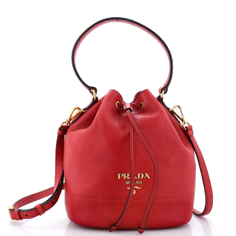 Luxury Seekers Dual Strap Top Handle Bucket Bag Vitello Daino Small