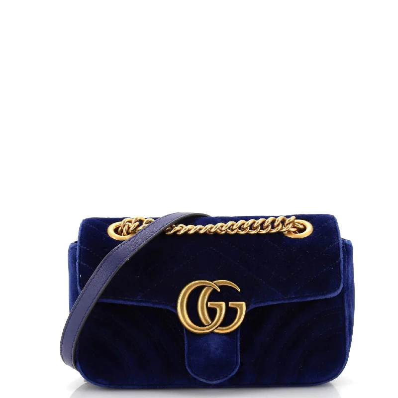 Professional Bags With Office Discounts GG Marmont Flap Bag Matelasse Velvet Small