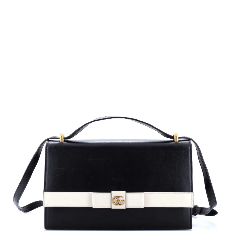 Tote Bag For Everyday Use GG Marmont Ribbon Shoulder Bag Leather Small