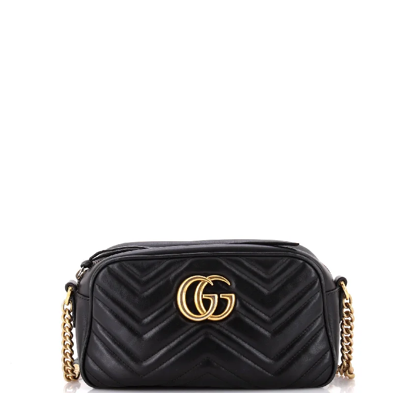 Bags With Tsa-Approved Features GG Marmont Shoulder Bag Matelasse Leather Small