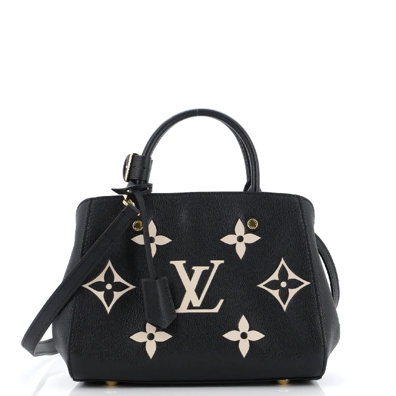 Luxury Bags With Premium Materials And Craftsmanship Montaigne Handbag Bicolor Monogram Empreinte Giant BB Luxury Bags With Premium Materials And Craftsmanship Montaigne Handbag Bicolor Monogram Empreinte Giant BB