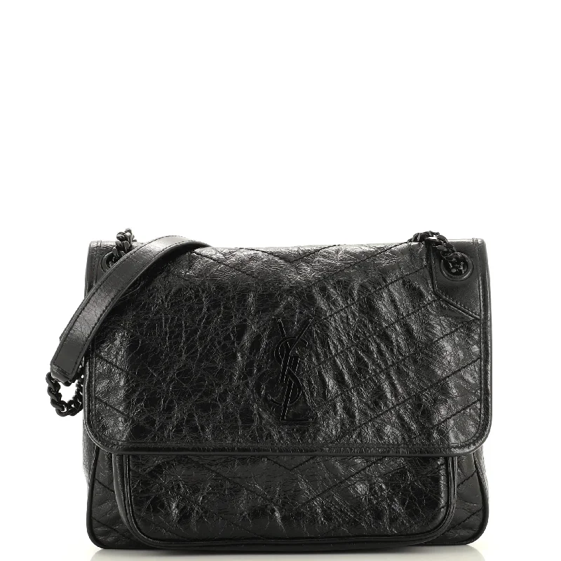 Flash Sale On Premium Bags Niki Chain Flap Bag Matelasse Chevron Leather Medium