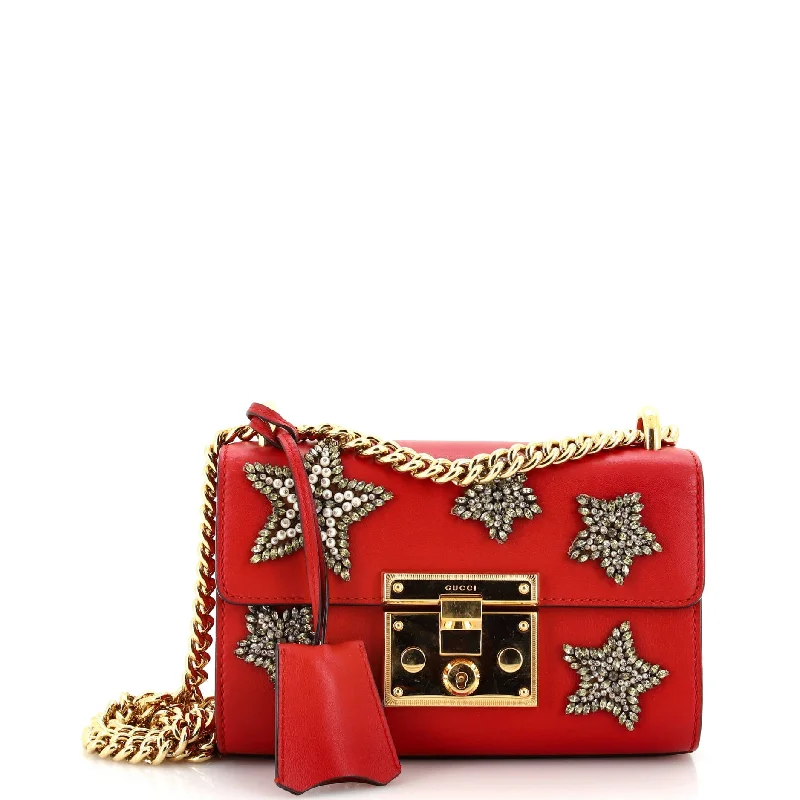 Flash Sale On Premium Bags Padlock Shoulder Bag Embellished Leather Small