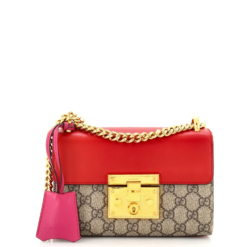 Sporty Bags For Active And Athletic Lifestyles Padlock Shoulder Bag GG Coated Canvas and Leather Small Sporty Bags For Active And Athletic Lifestyles Padlock Shoulder Bag GG Coated Canvas and Leather Small