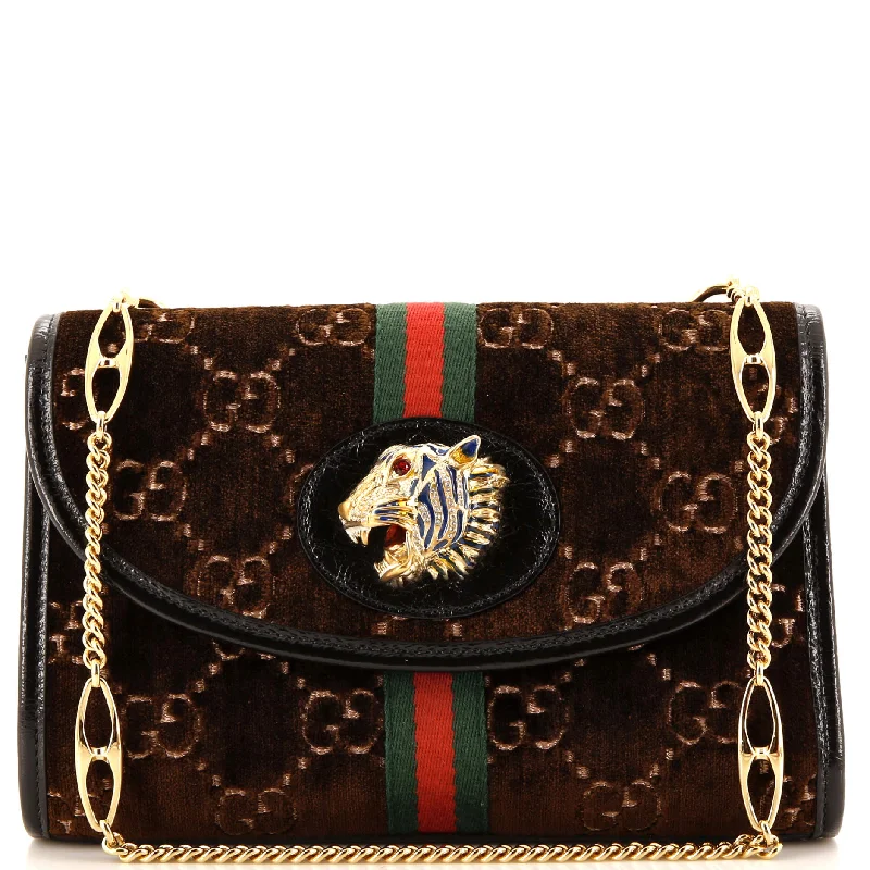 Flash Sale On Premium Bags Rajah Web Chain Shoulder Bag GG Velvet Small