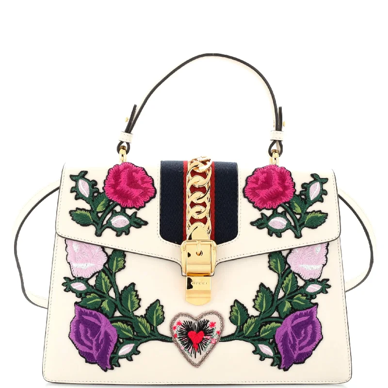 Affordable Bags For Budget Shoppers Sylvie Top Handle Bag Embroidered Leather Medium Affordable Bags For Budget Shoppers Sylvie Top Handle Bag Embroidered Leather Medium