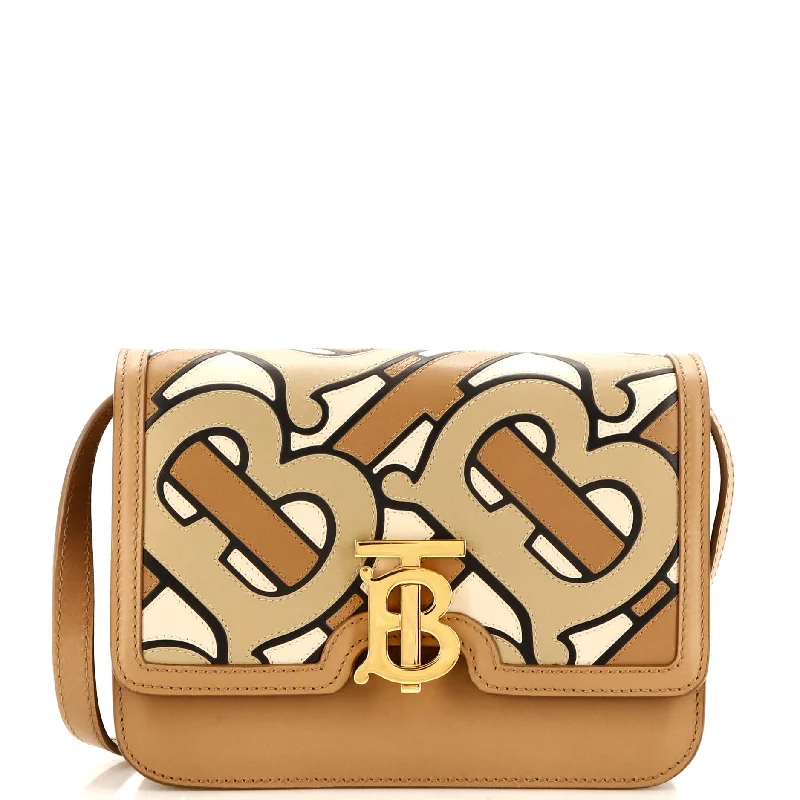 Trendy And Discounted Designer Handbags TB Flap Bag Monogram Intarsia Leather Small Trendy And Discounted Designer Handbags TB Flap Bag Monogram Intarsia Leather Small
