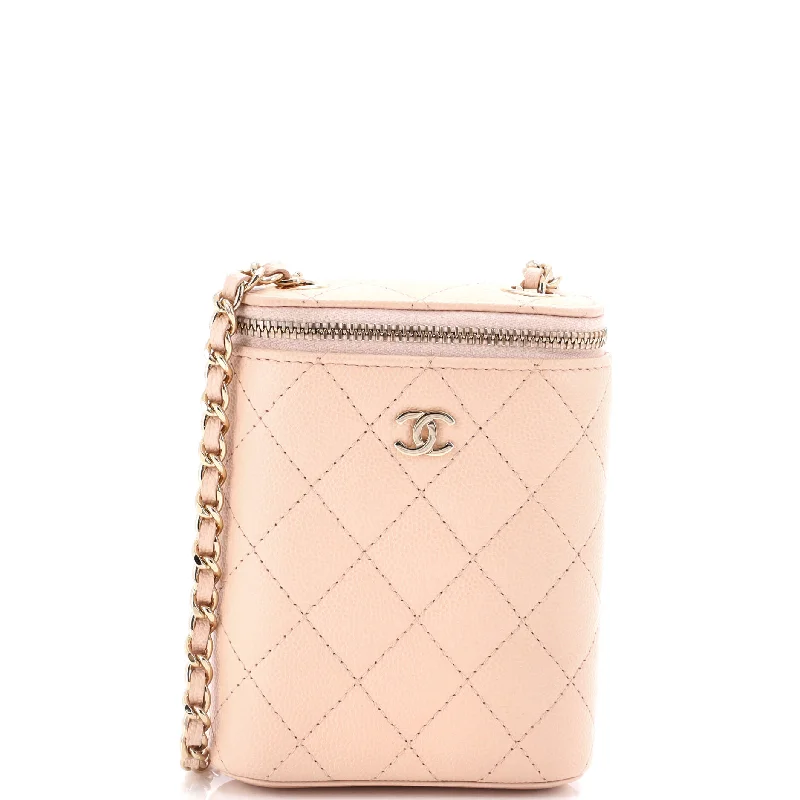 Inspired Bags For Modern Sophistication Vertical Classic Vanity Case with Chain Quilted Caviar Small Inspired Bags For Modern Sophistication Vertical Classic Vanity Case with Chain Quilted Caviar Small