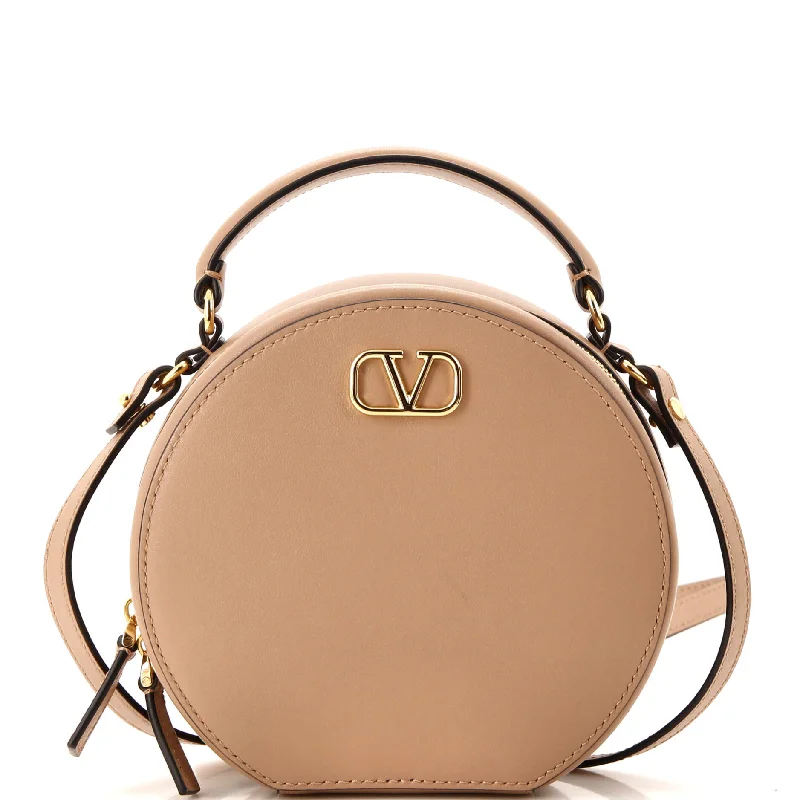 Discounted Designer Bags On Sale VLogo Round Top Handle Bag Leather Mini