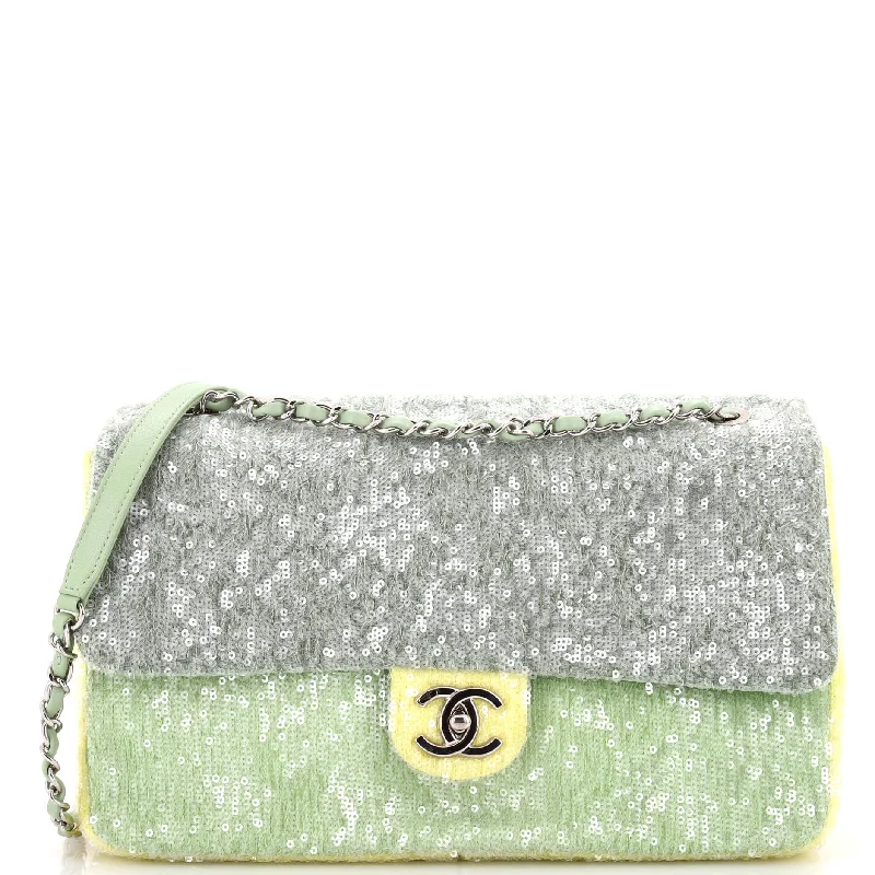Stylish And Affordable Bags For Every Occasion Waterfall CC Flap Bag Sequins Large