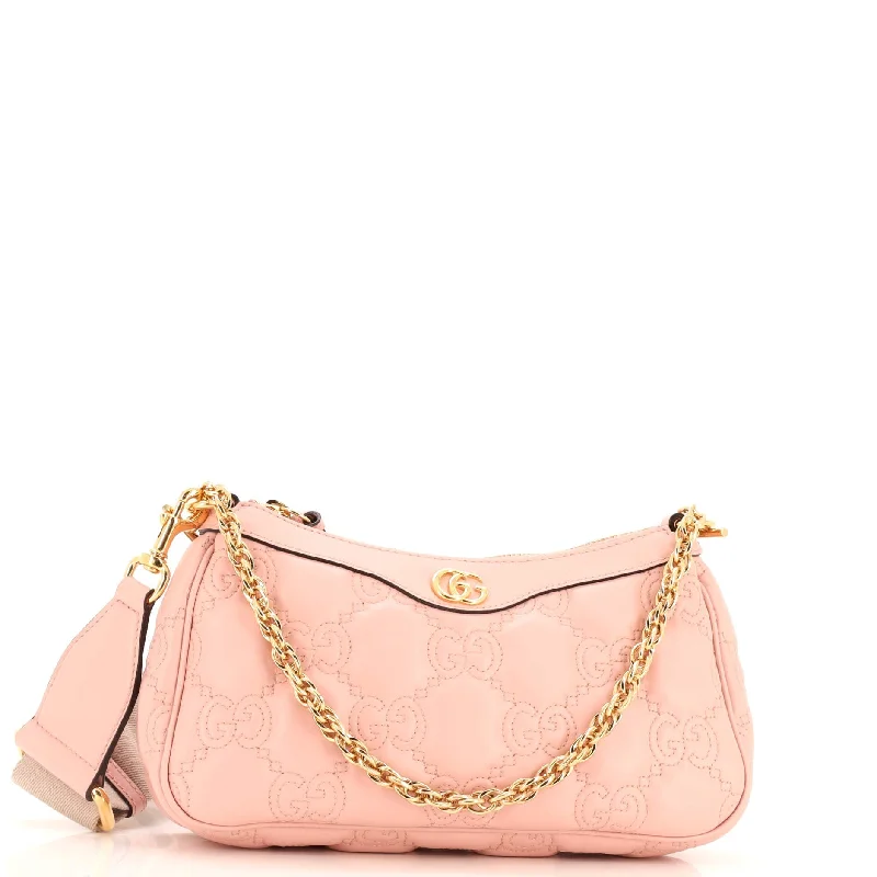 Evening Events Zip Shoulder Bag GG Embossed Matelasse Leather Mini